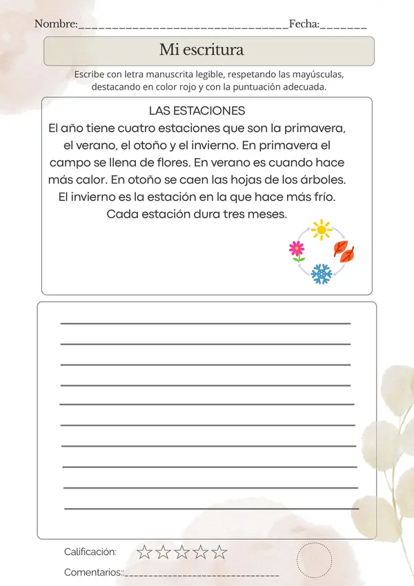 Pack "Mi Escritura": Fichas de Caligrafía y Transcripción en Letra Ligada