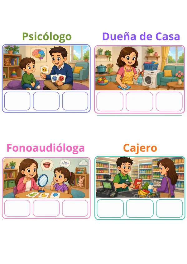 Mi libro de Asociación Visual - Oficios y Profesiones