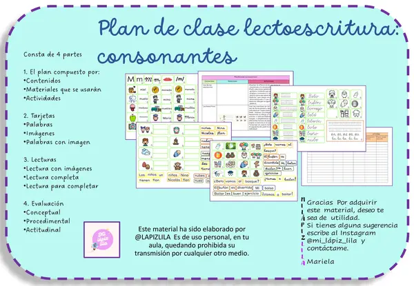 PLAN LECTOESCRITURA CONSONANTES