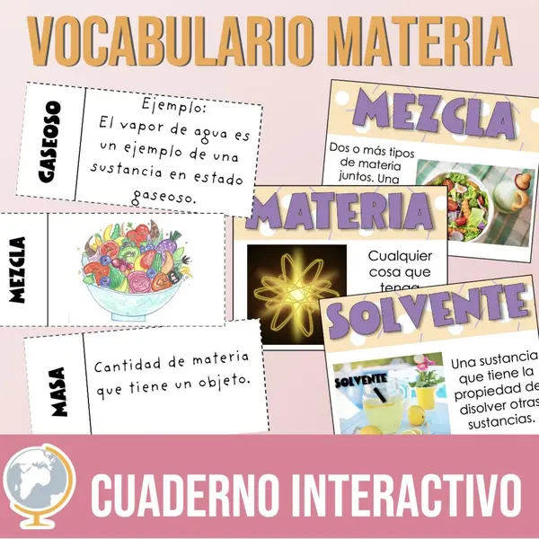 Materia Cuaderno interactivo de vocabulario