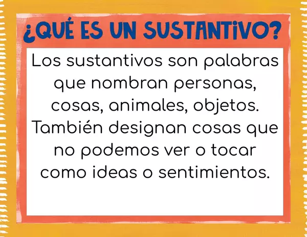 Género de los sustantivos preguntas de comprensión