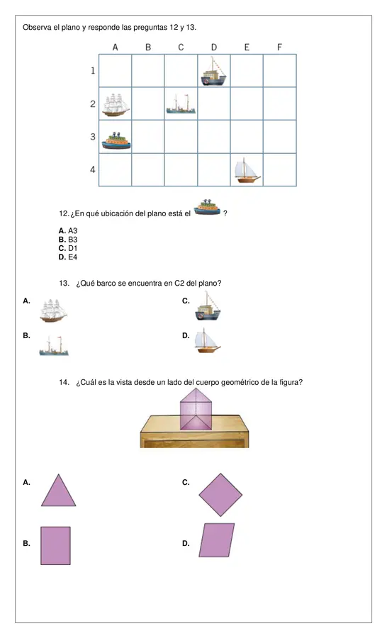 Prueba de síntesis de matemática de Números , operaciones y geometría editable en Word