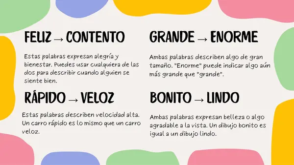 Sinónimos y antónimos