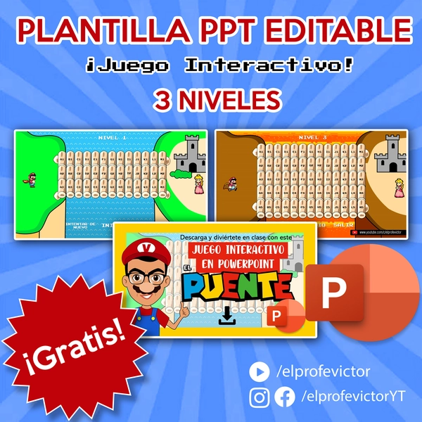 Plantilla Editable El Puente de Mario Bros