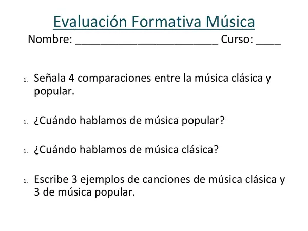 Música 7° básico Música clásica y música popular