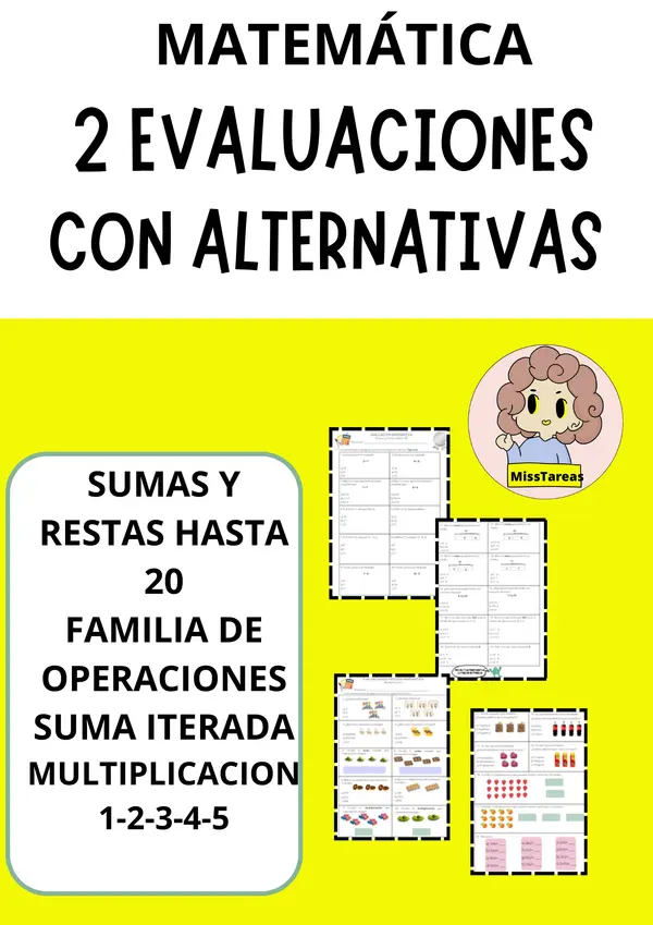 Evaluaciones: Adición, Sustracción y Multiplicación - Matemática Básica