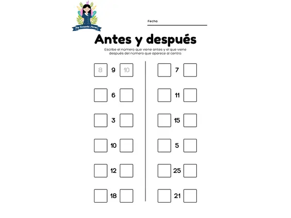 Antecesor y sucesor 