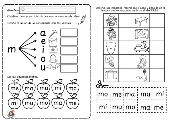 Cuadernillo Consonante M – Lectura Inicial (4 clases) 