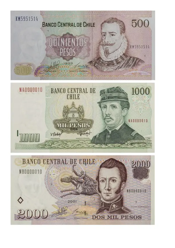 parte 1 de los billetes antiguos de chile 
