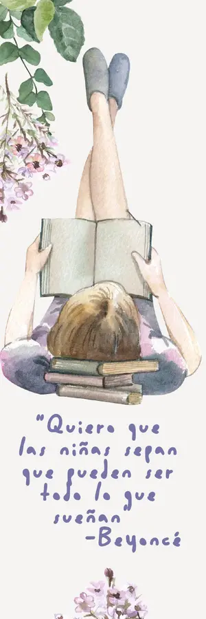 Marca libros- dia de la mujer