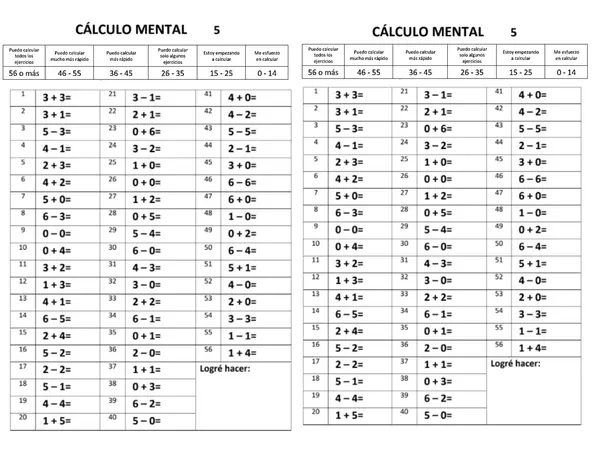 CALCULO MENTAL