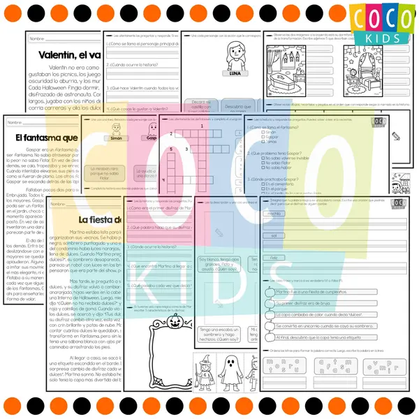 🎃 Pack Comprensión de Lectura Halloween (3° – 4° básico)