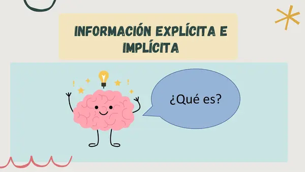 Información explícita e implícita - Primer ciclo