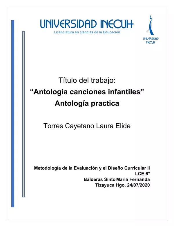 Antología "Canciones Infantiles" 