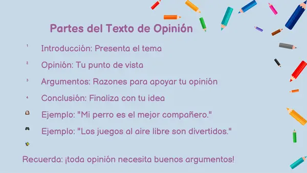 Texto de opinión.