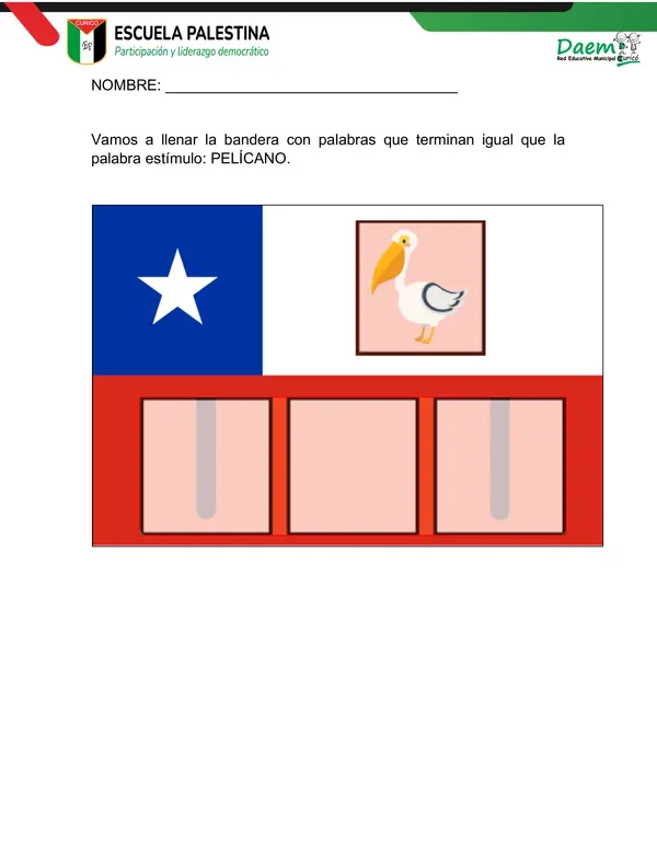 FICHA PARA TRABAJAR LA RIMA - FIESTAS PATRIAS