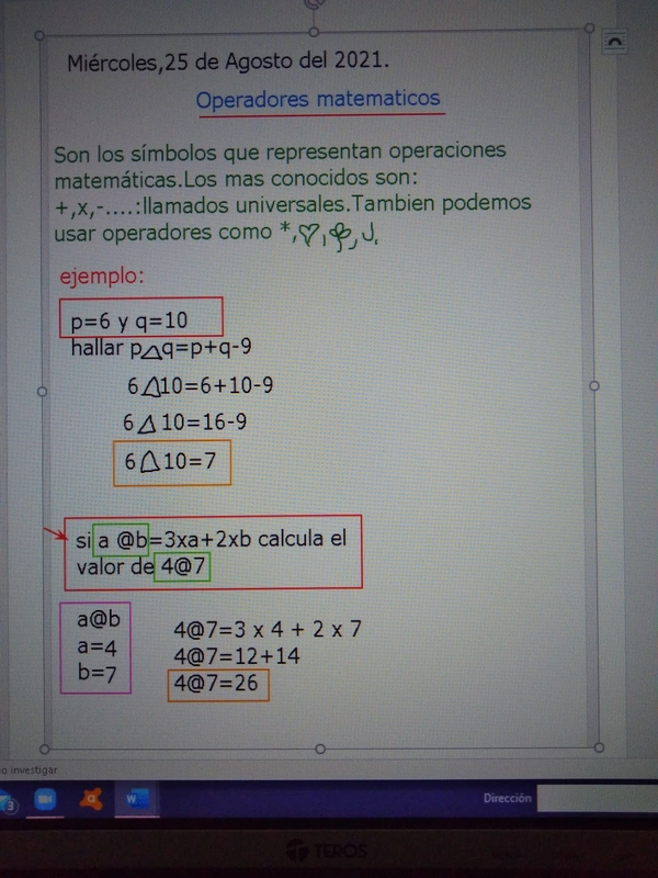 Operadores matemáticos