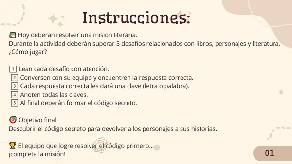 📚 Escape Room Literario: “El misterio de los personajes perdidos”