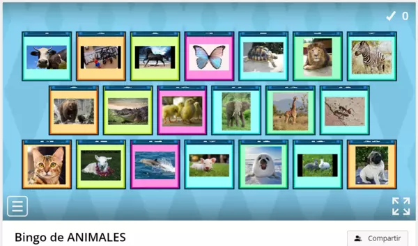 Bingo de animales