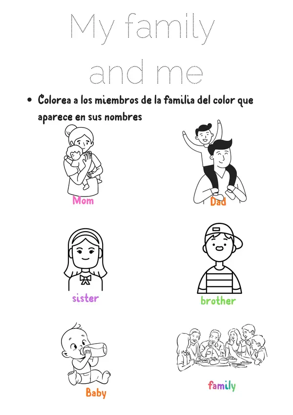 My family and me unidad 2 1ero básico