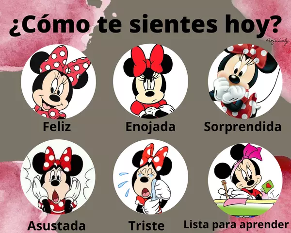 Escala de "¿Cómo te sientes hoy?" de Mickey y Minnie Mouse