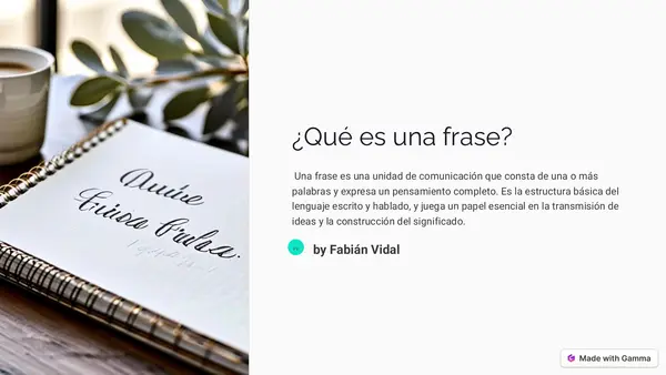 Frase - Lenguaje