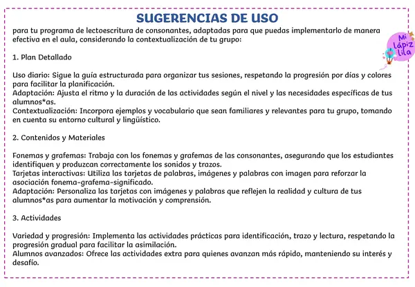 PLAN LECTOESCRITURA CONSONANTES