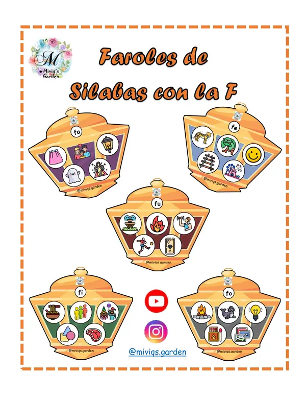 Faroles de Silabas con la letra F
