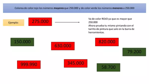 Comparar y ordenar números CON RESPUESTAS