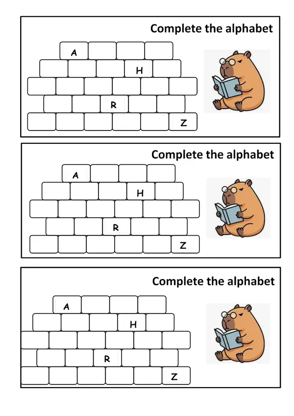 Completar el Abecedario en inglés