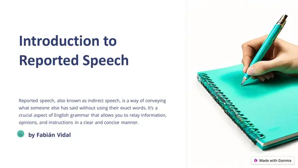 Introduction to reported speech