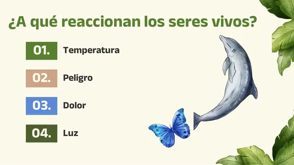 Reacciones de los seres vivos