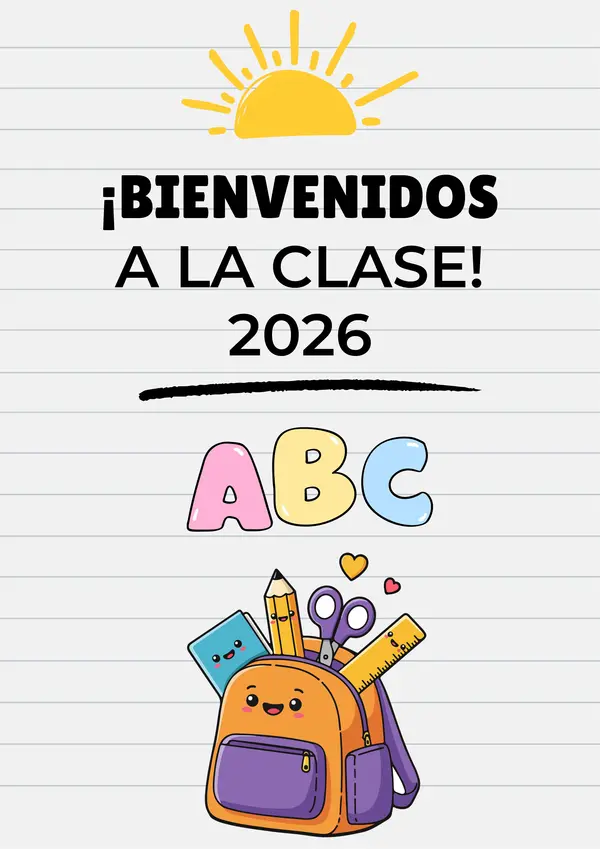 Carteles de Bienvenidos a clase