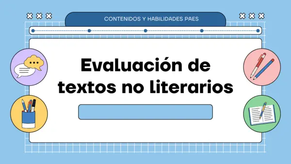 Evaluación de textos no literarios