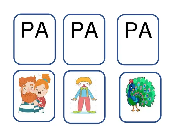 Memorice Pa, Pe, Pi, Po y Pu