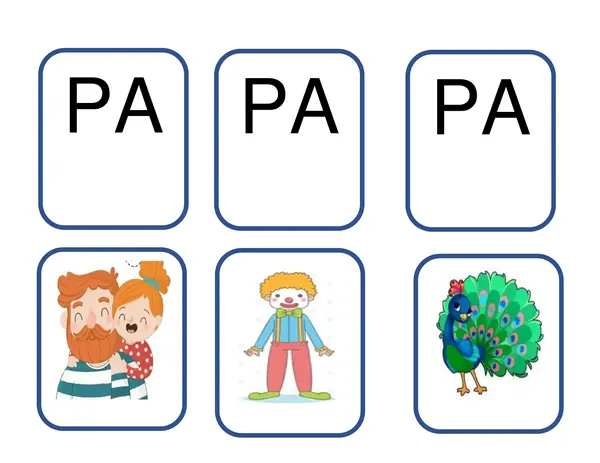 Memorice Pa, Pe, Pi, Po y Pu