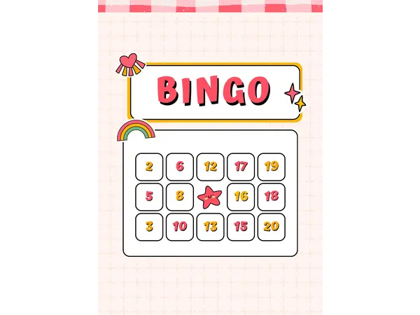 BINGO MATEMATICO - NUMEROS 1 AL 20