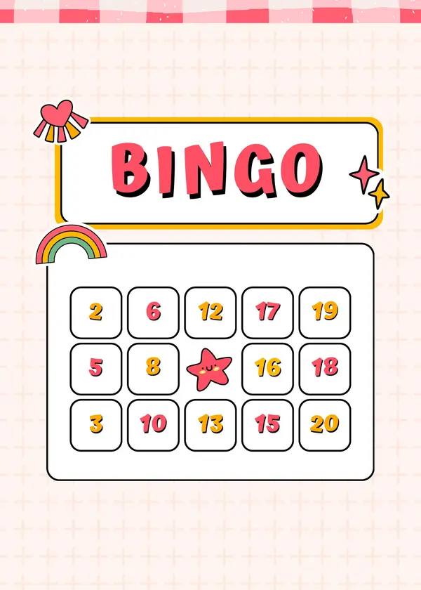 BINGO MATEMATICO - NUMEROS 1 AL 20