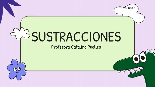 Clase Sustracciones 3ro Básico