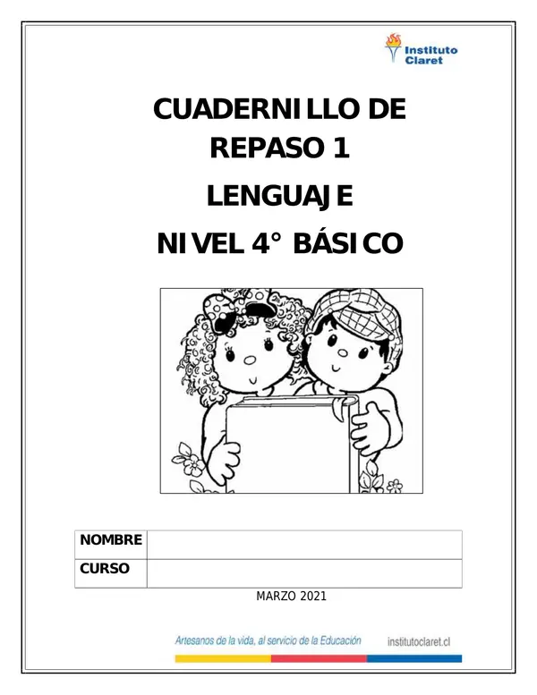 Cuadernillo de lenguaje 4°año básico