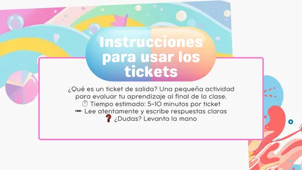 Ticket de salida tipos de narradores