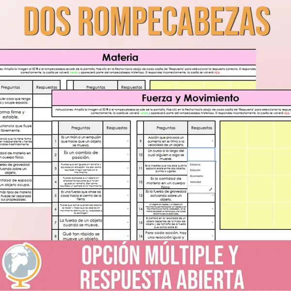 Materia rompecabezas misterioso