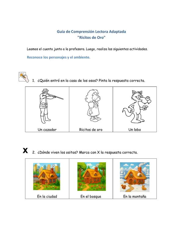 Guía Ricitos de oro adaptada
