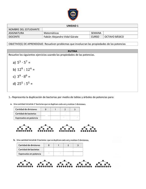 PROBLEMAS DE PROPIEDADES DE LAS POTENCIAS