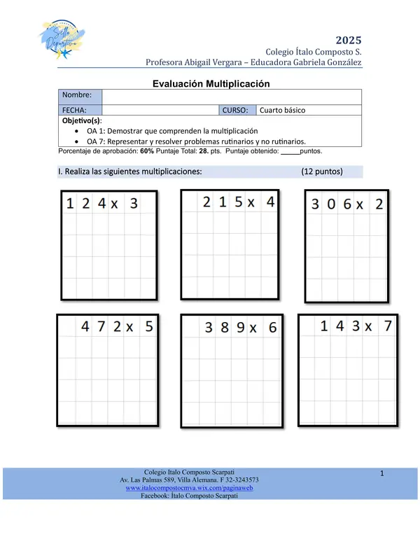 Prueba multiplicación 