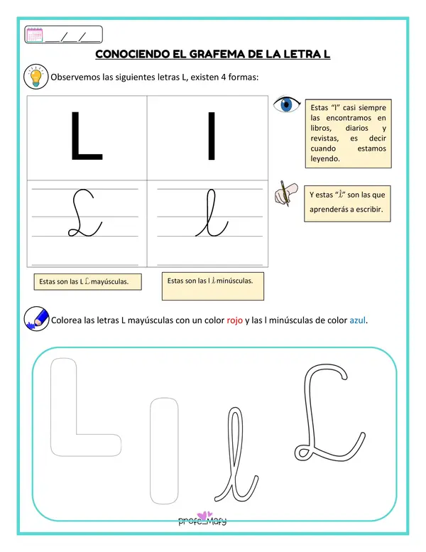 Cuadernillo Letra L