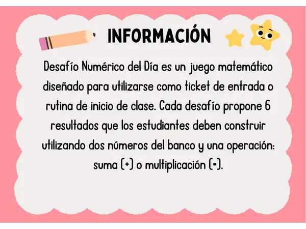 Desafío numérico de cálculo mental