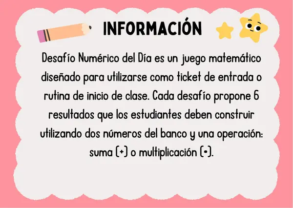 Desafío numérico de cálculo mental