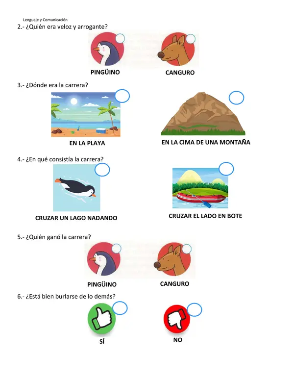 Fábula el pingúino y el canguro.
