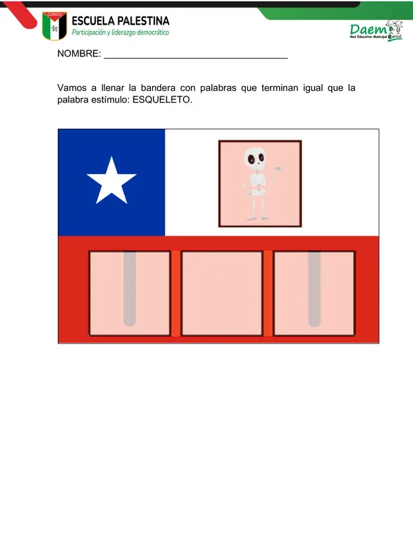 FICHA PARA TRABAJAR LA RIMA - FIESTAS PATRIAS